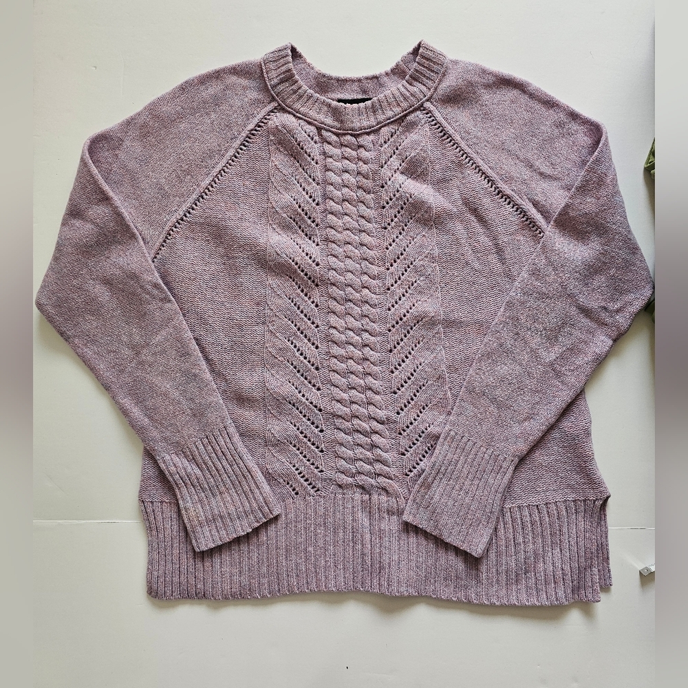 J.Crew lavender cable knit sweater